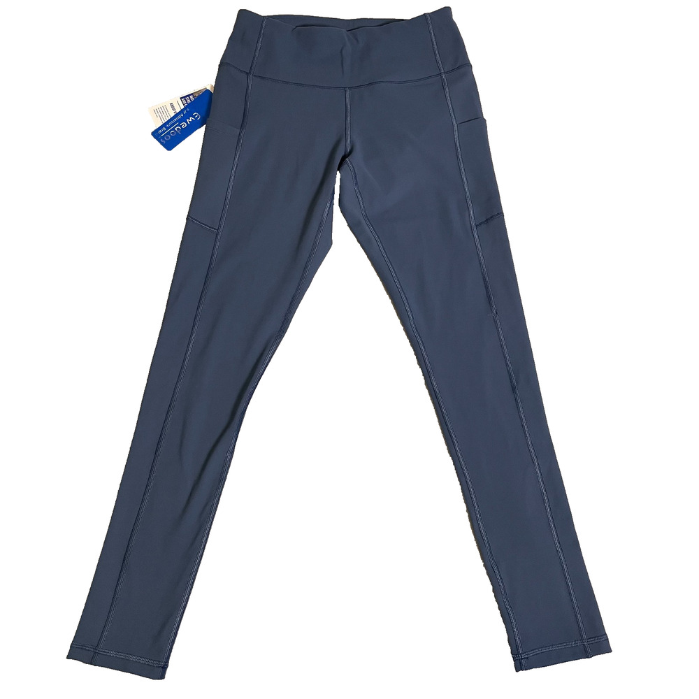 NWT Ewedoos 7/8 Athletic Leggings Womens M Navy Blue Pockets Stretch Comfort
